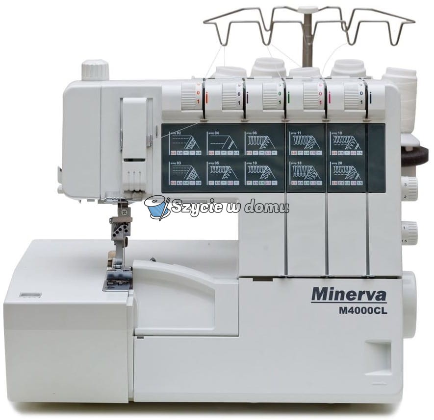 Coverlock 5-nitkowy 2w1 Minerva M4000CL renderka owerlok 120W 1100 ściegów/min