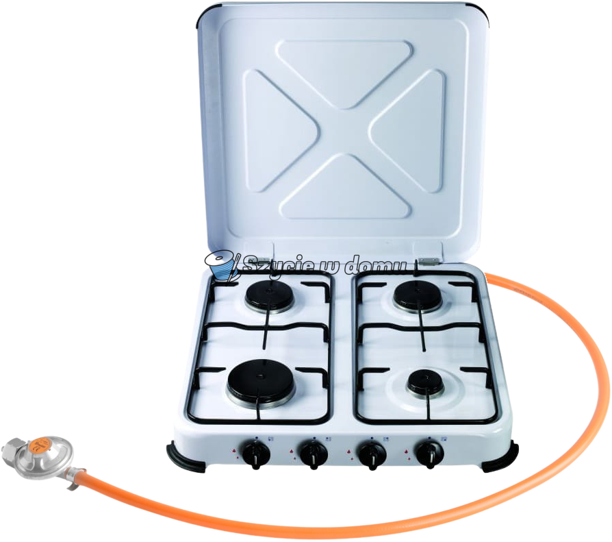 Kuchenka gazowa z pokrywą Gasmaster BG04RMMS +Wąż + reduktor