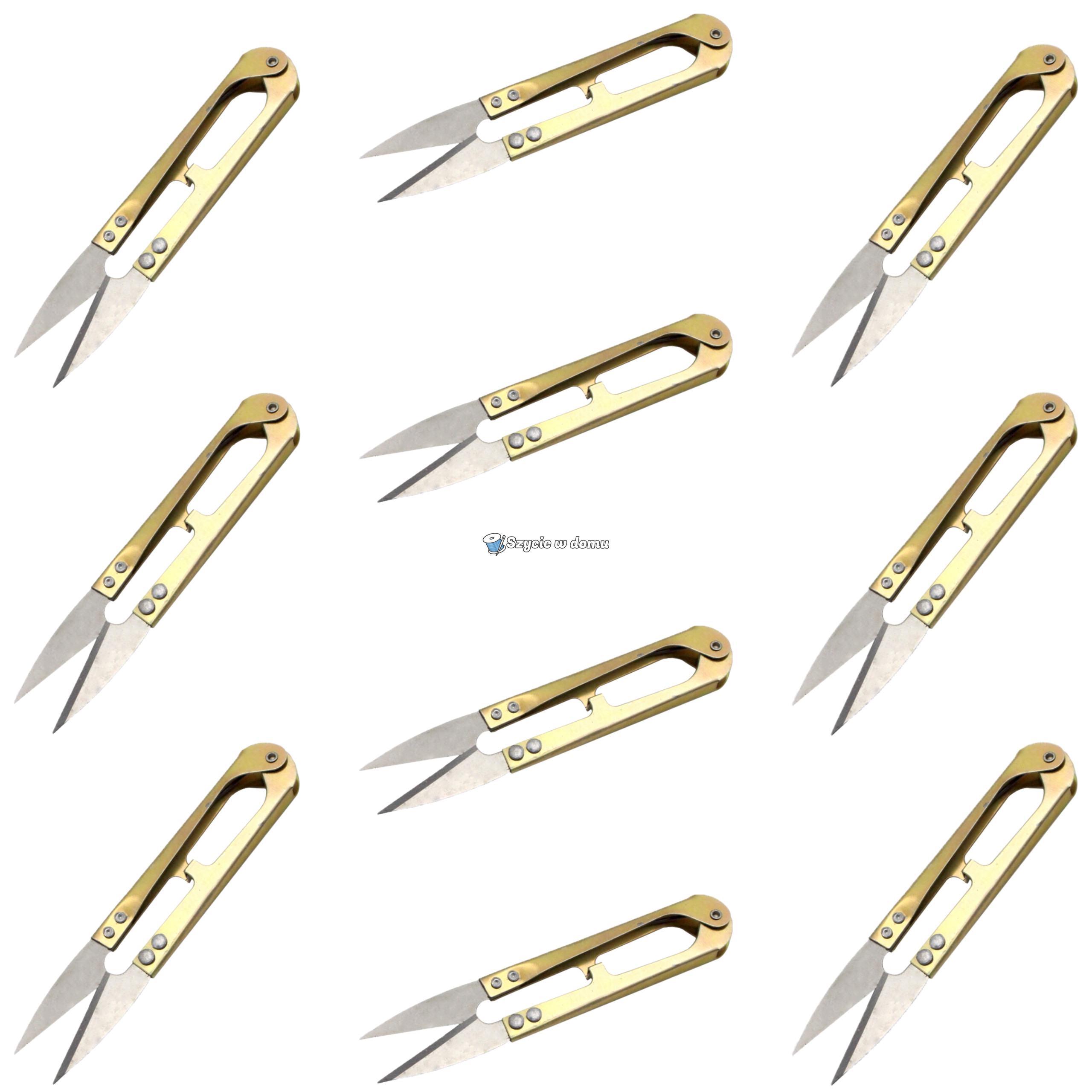 Metalowe obcinaczki do nitek nici przecinak 10,5cm x 10szt.