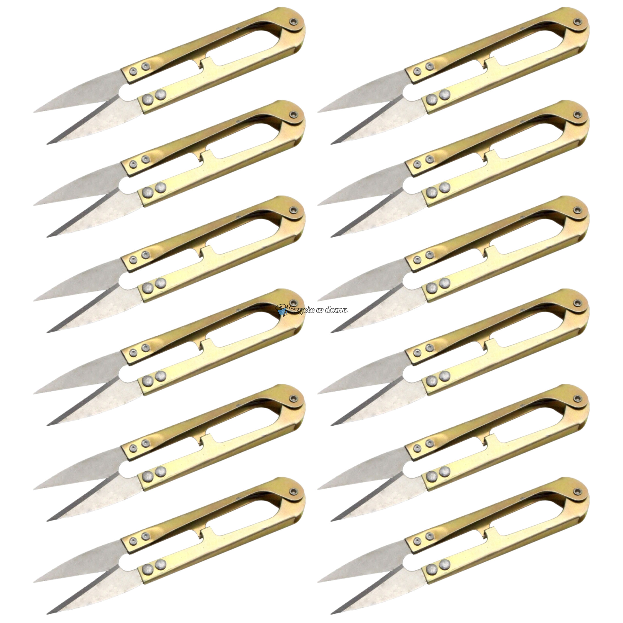 Metalowe obcinaczki do nitek nici przecinak 10,5cm zestaw 12 sztuk