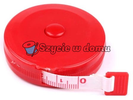 Centymetr miara krawiecka zwijana obustronna 150cm Czerwona/Granatowa