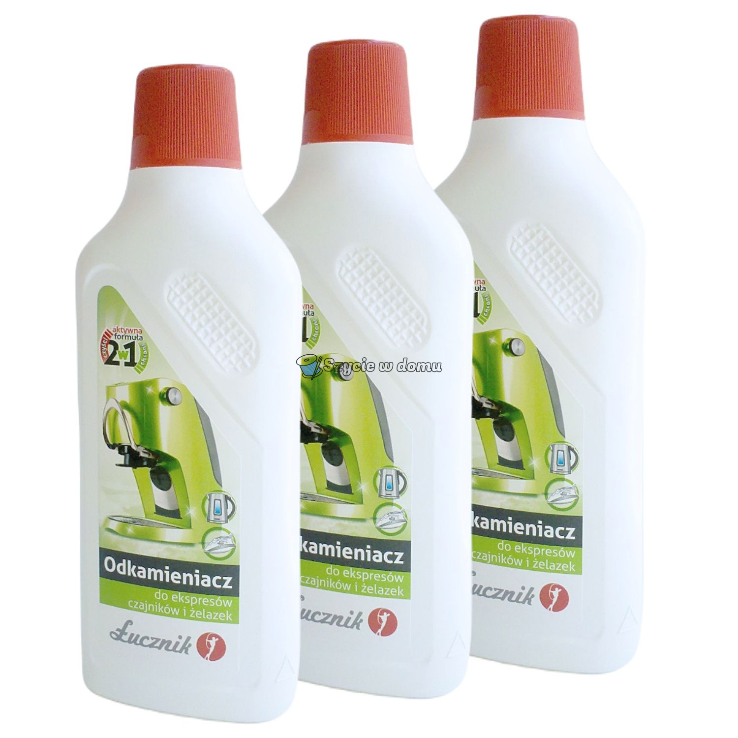 Odkamieniacz do czajników ekspresów żelazek Łucznik 500ml zestaw 3 sztuki