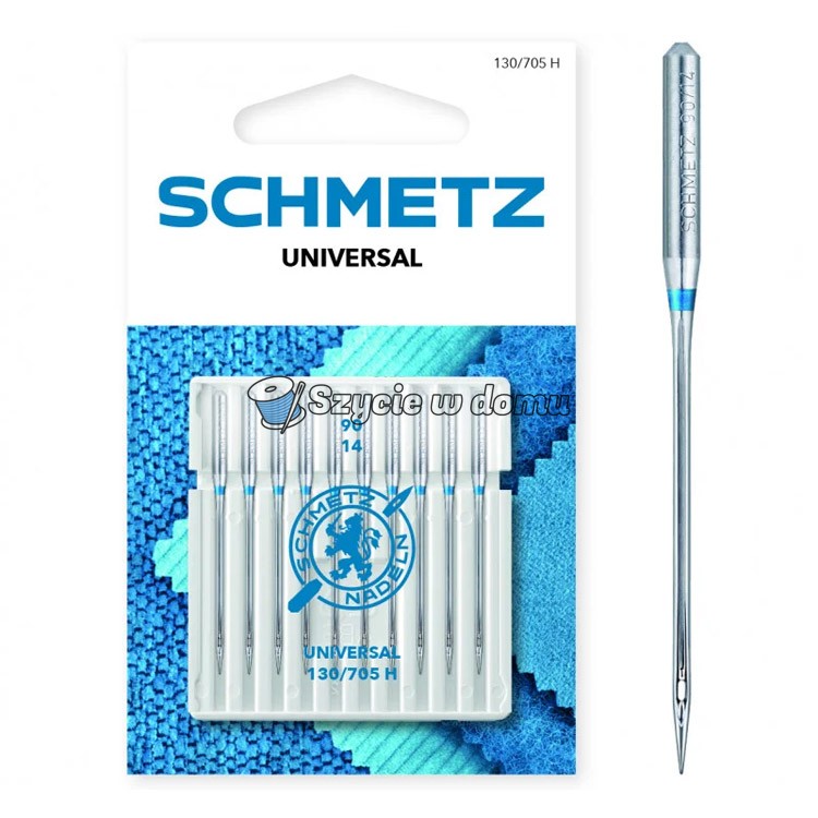Igły do maszyny do szycia uniwersalne Schmetz universal 130/705H zestaw 10 sztuk 90/14