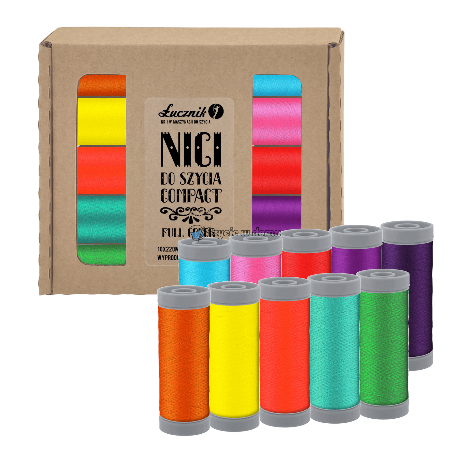 Nici do haftu maszynowego Łucznik Full Color Compact zestaw 10szt