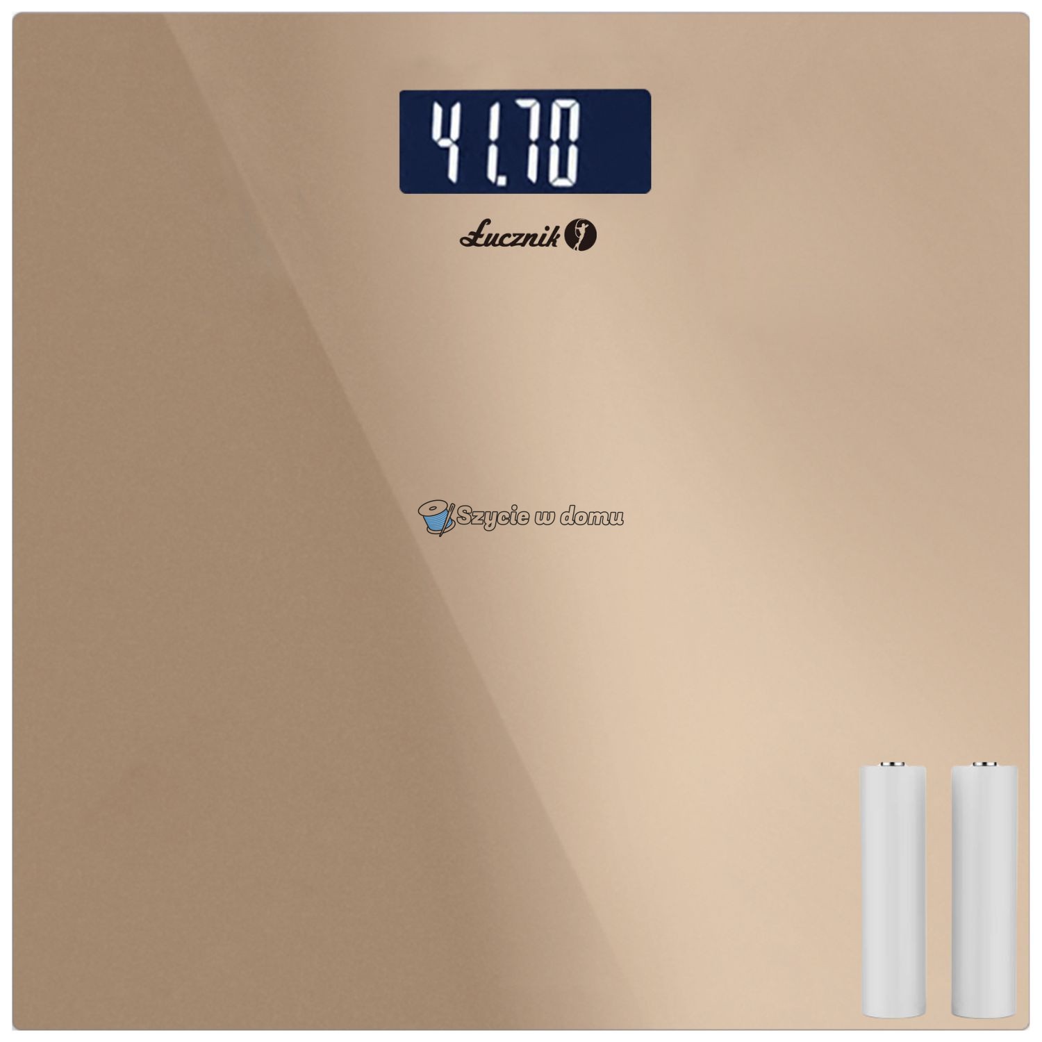 Elektroniczna waga łazienkowa Łucznik BS-2018 LCD Złoto pustyni