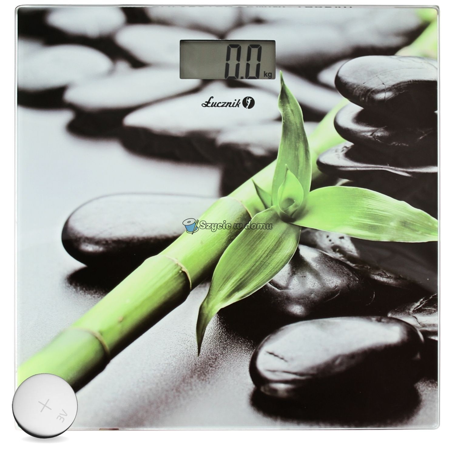 Waga łazienkowa elektroniczna Łucznik BS-973 W10 Bambus