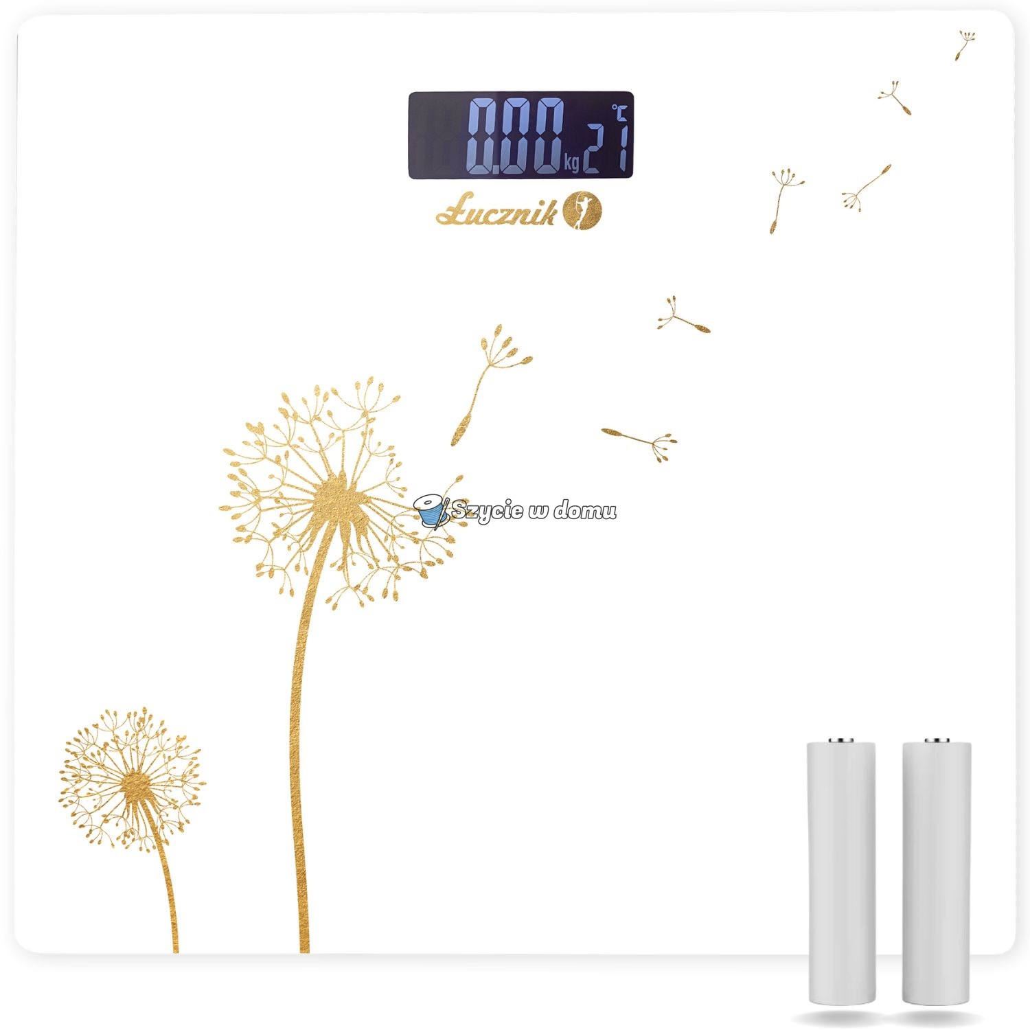 Waga łazienkowa elektroniczna Łucznik BS-973 W18 White Dandelion Dream