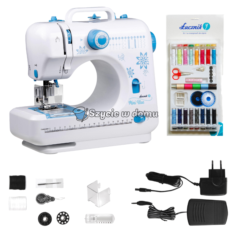 Maszyna do szycia dla dzieci Łucznik MINI BLUE + GRATISY
