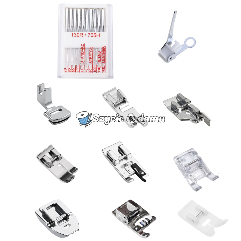 Zestaw igieł i 10 stopek do szycia Z5 uniwersalne akcesoria krawieckie