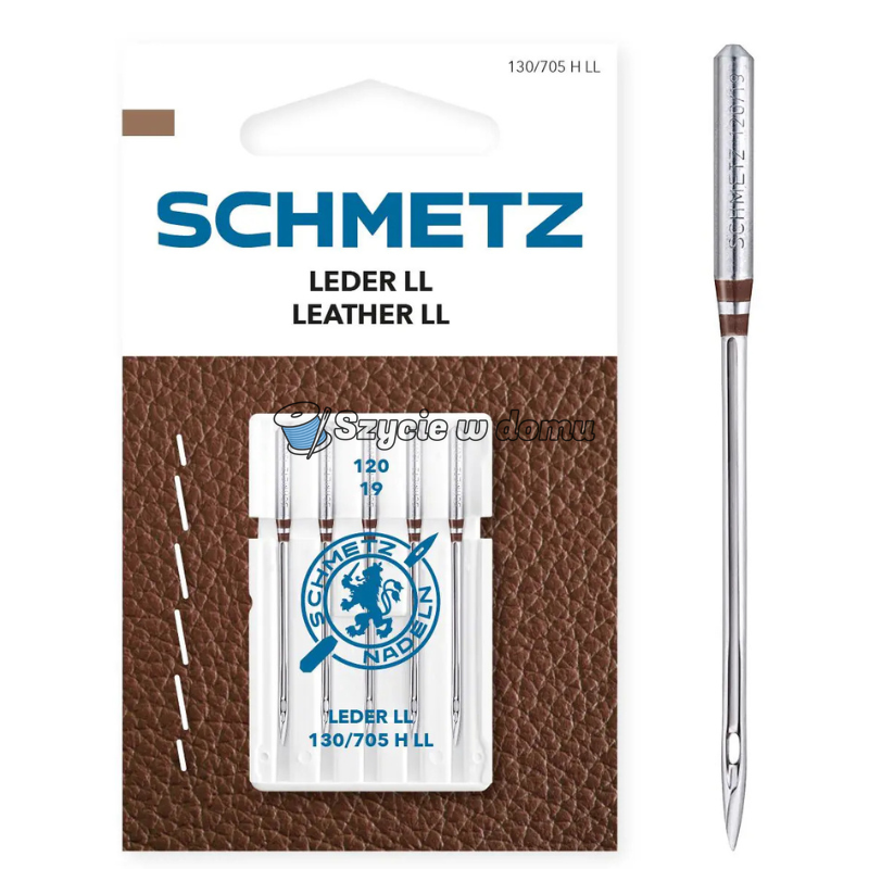 Igły do szycia skóry Schmetz Leather LL 130/705 H LL 120/19 tnące - 5 szt