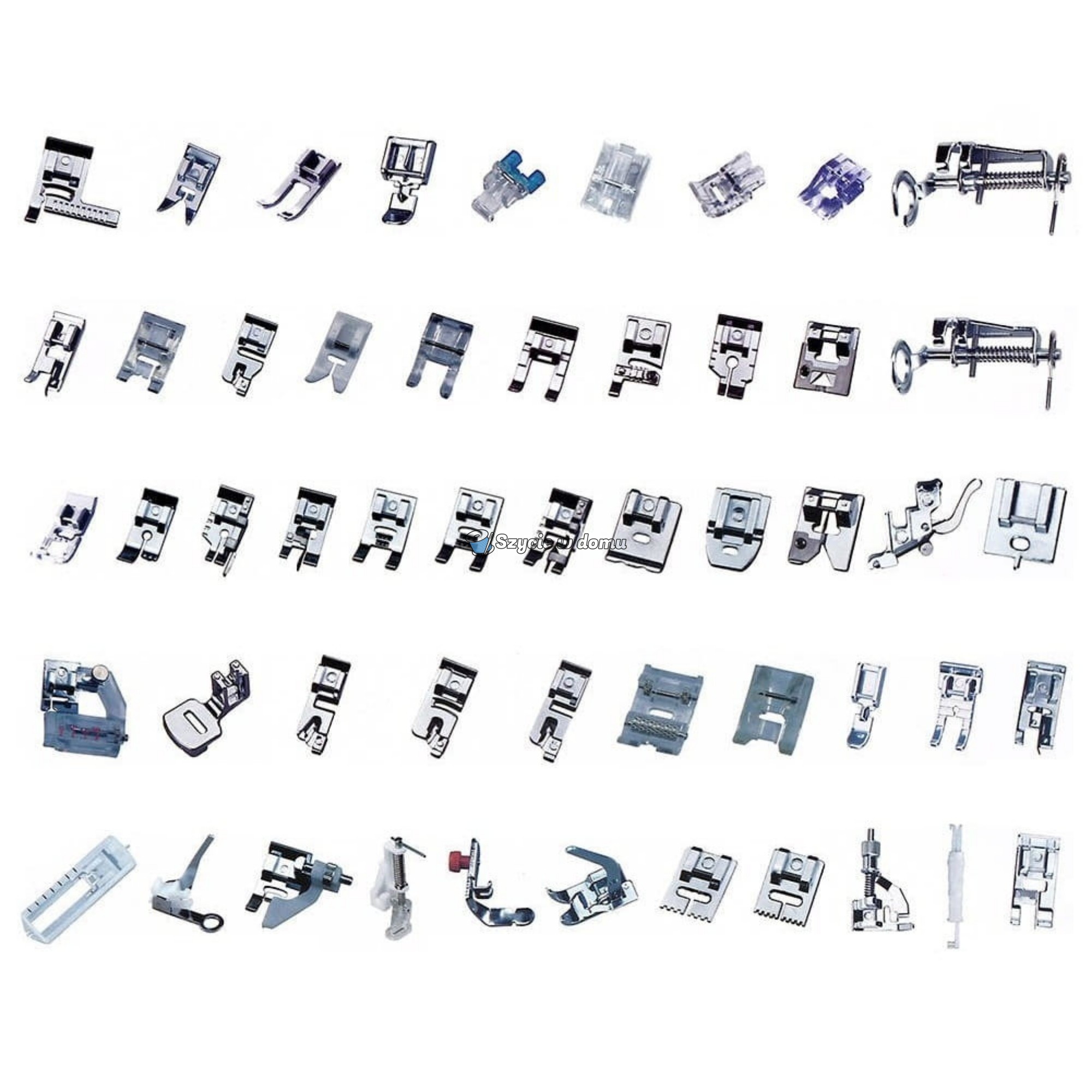 Stopki do maszyny do szycia MATIC zestaw 52 stopek w pudełku