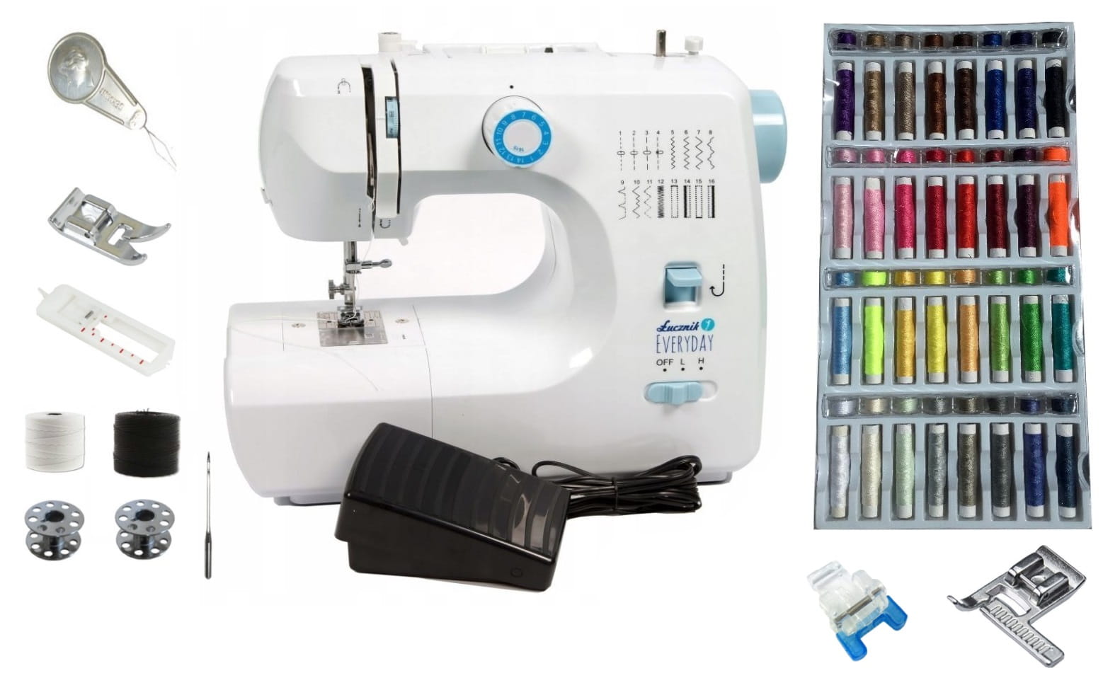Maszyna do szycia Łucznik Everyday + MEDIUM + STOPKI