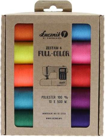 Zestaw nici do maszyn do szycia Łucznik Full Color