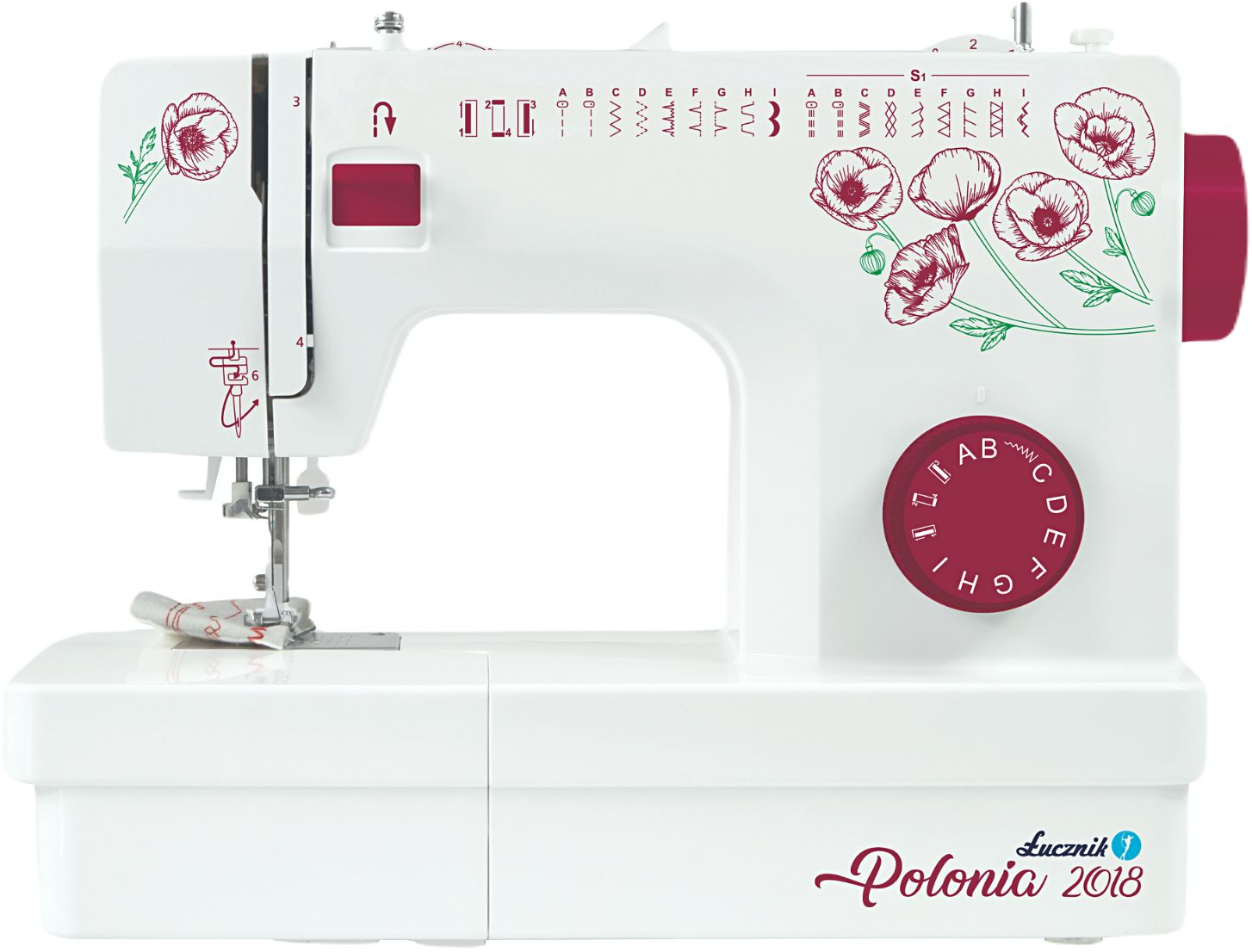 Maszyna do szycia Łucznik Polonia 2018 mechaniczna domowa 22 ściegi LED