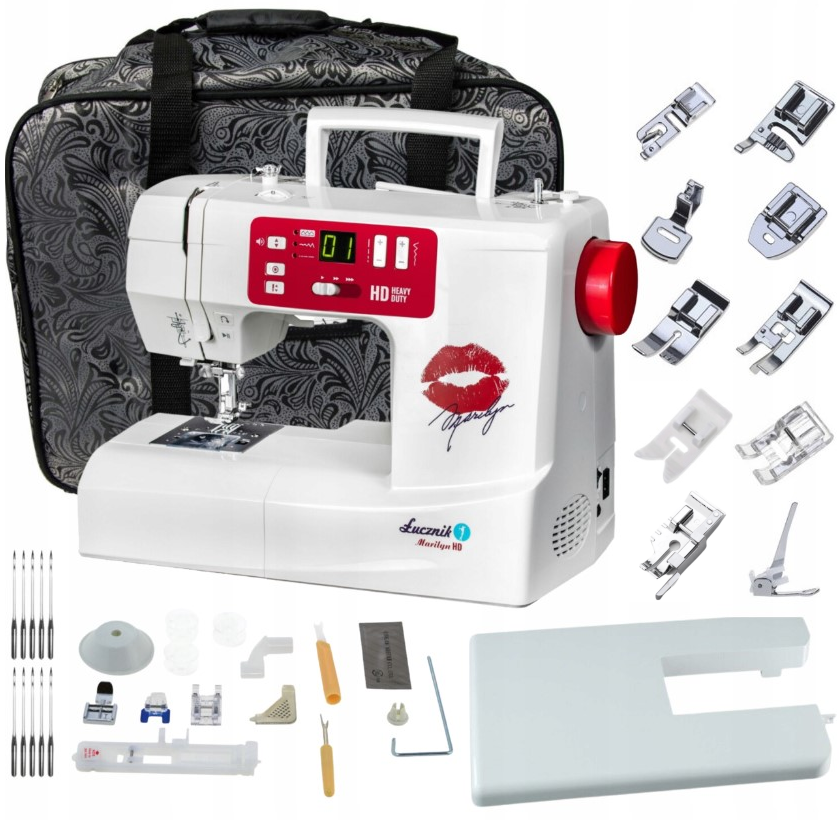 Maszyna do szycia komputerowa Łucznik Marilyn HD 2018 + GRATIS stolik,  torba, igły i stopki