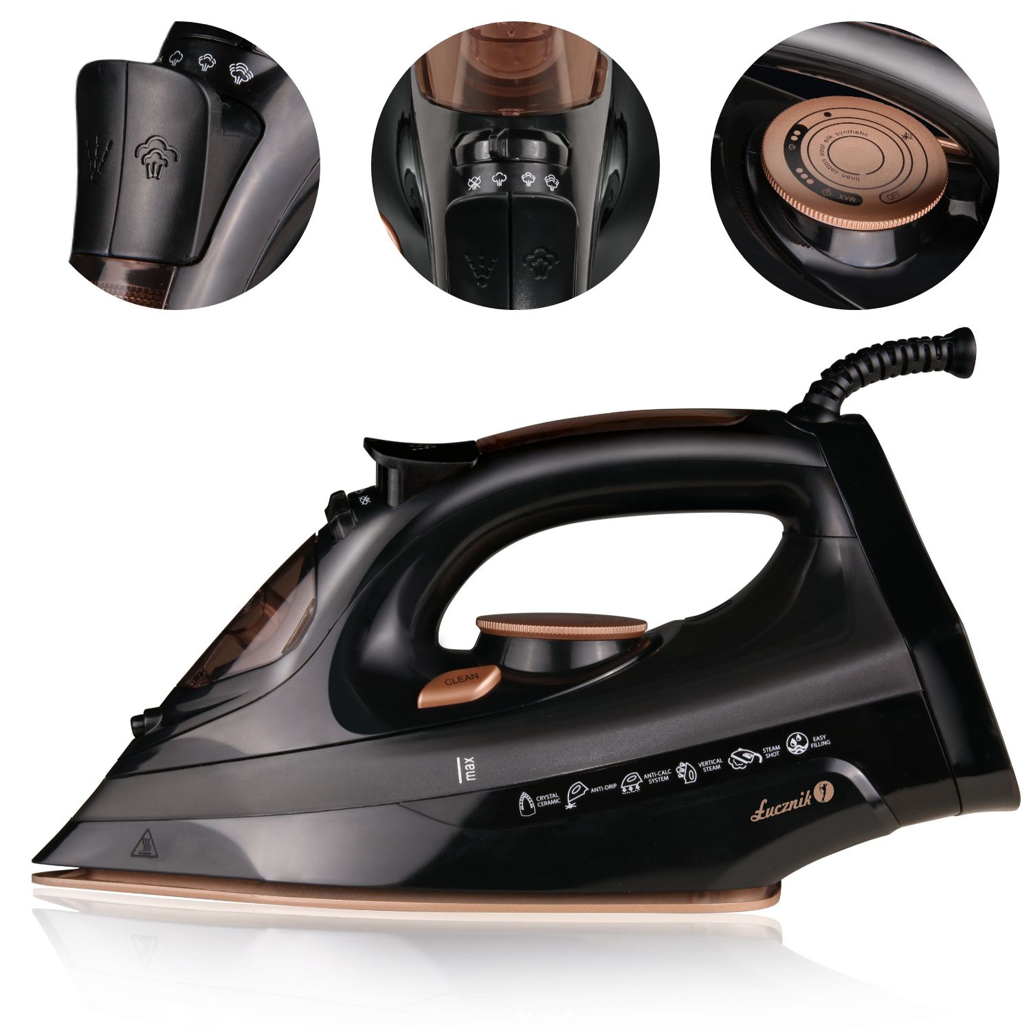 Żelazko parowe Łucznik SI-920 2200 W prasowanie w pionie 2-metrowy przewód