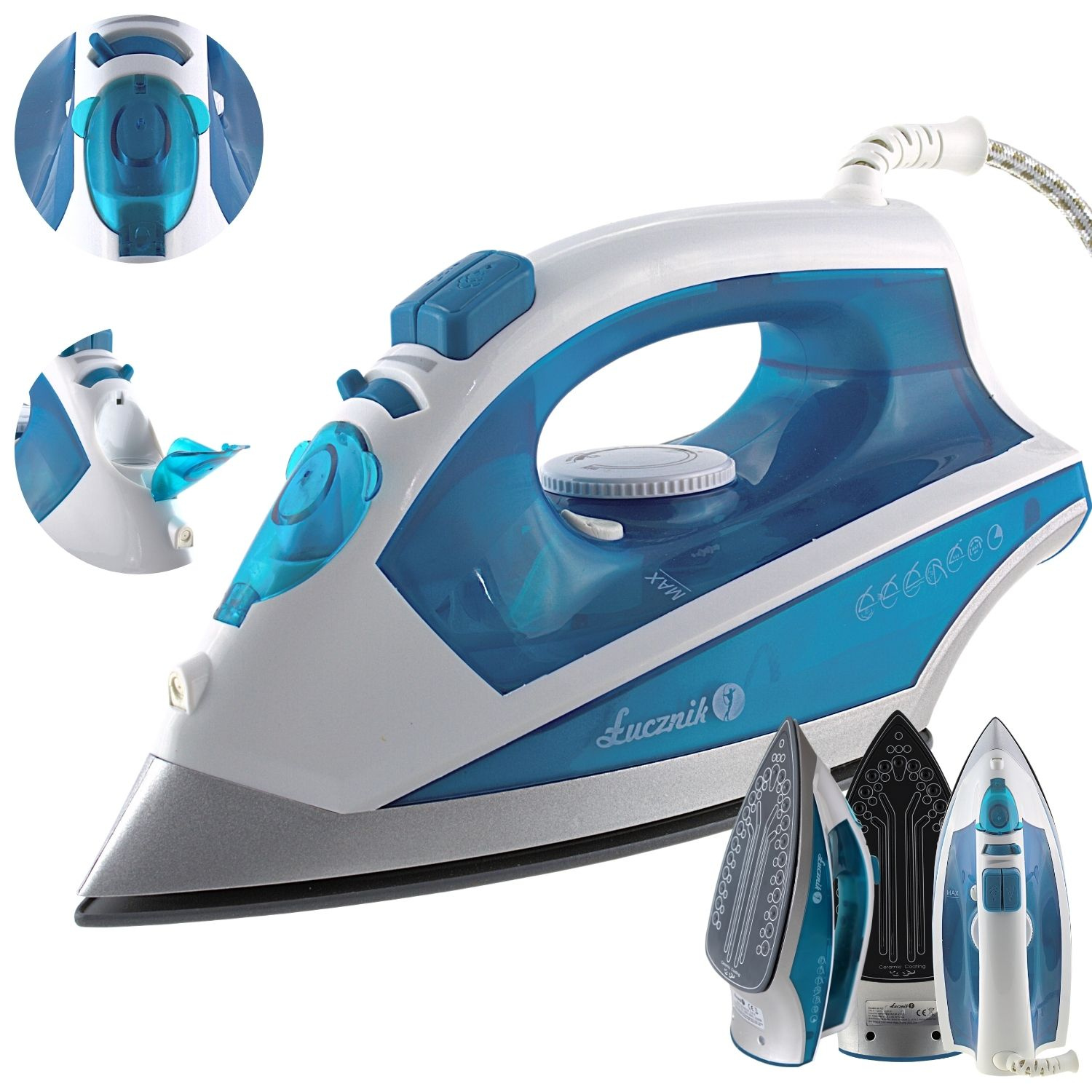 Żelazko parowe ceramiczne 2200W Łucznik SI-720 Strażak