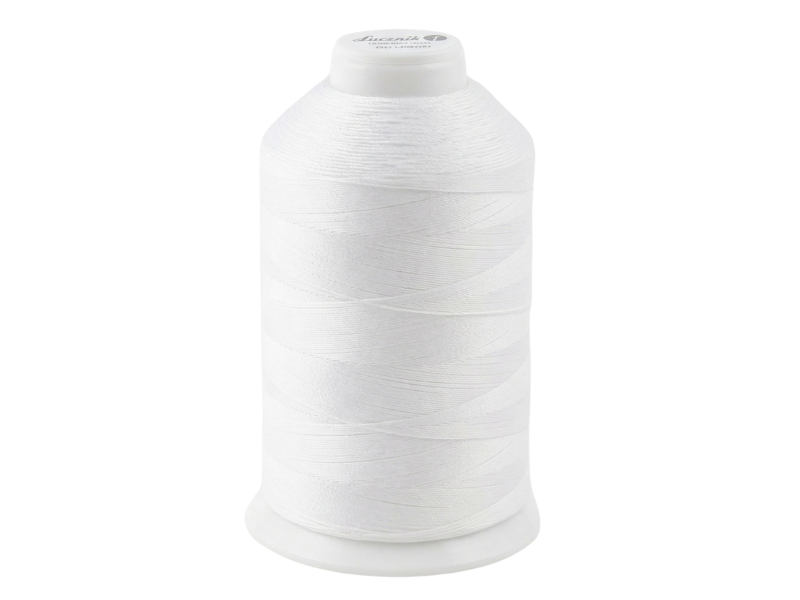 Nić owerlokowa biała Łucznik Elastic poliestrowa 4000m typ 120