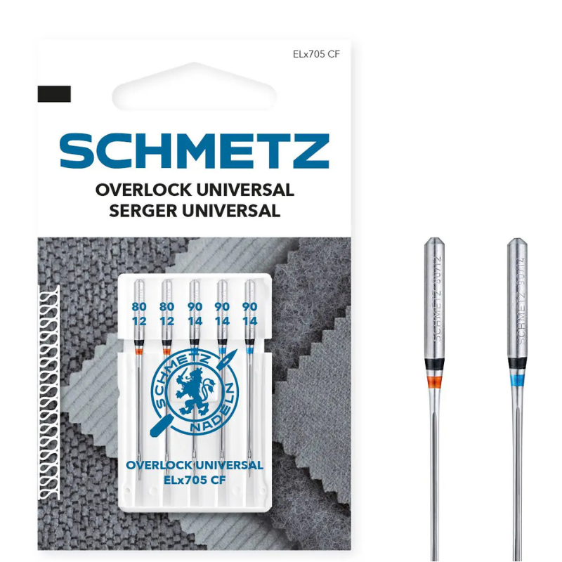 Igły  do owerloków i coverlocków Schmetz ELx705 CF rozmiar 80-90 5szt