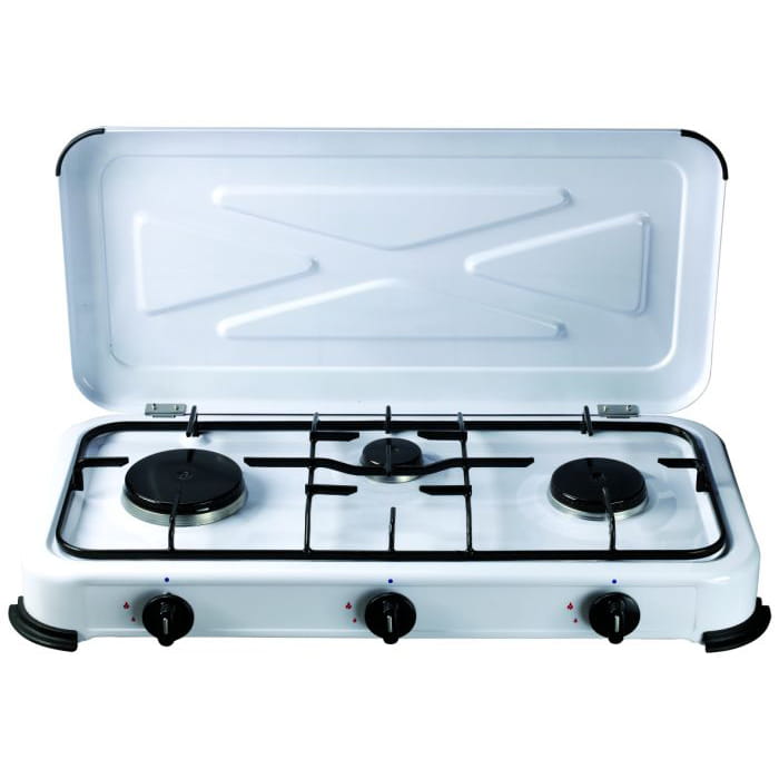 Kuchenka gazowa GASMATER BG03RSM LPG 3 palniki 4,15 kW przenośna kuchenka gazowa turystyczna G30 37 mbar duża moc 302 g/h